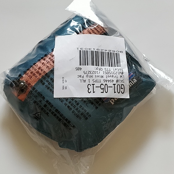 Patagonia mini hip pack Tasmanian teal NWT - Picture 3 of 5
